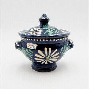 Soufflenheim Alsace French Rustic Bean Pot Lid Double Handled Earthenware